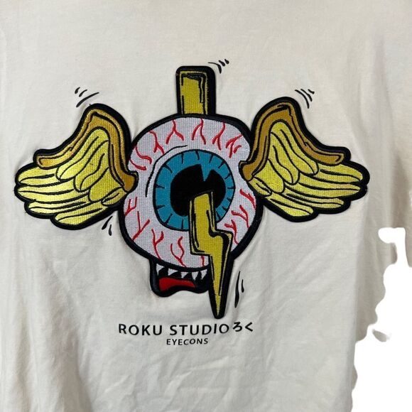 ROKU STUDIO Flying Eyeball Never Look Back T-Shirt - Picture 16 of 16